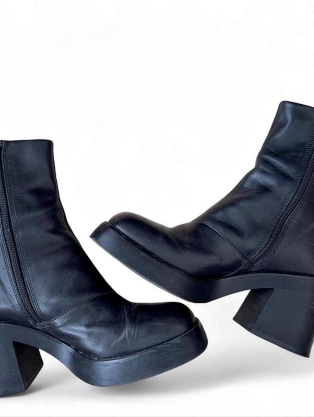 Vagabond Black Leather Platform Ankle Boots – EU 38 / US 8 39